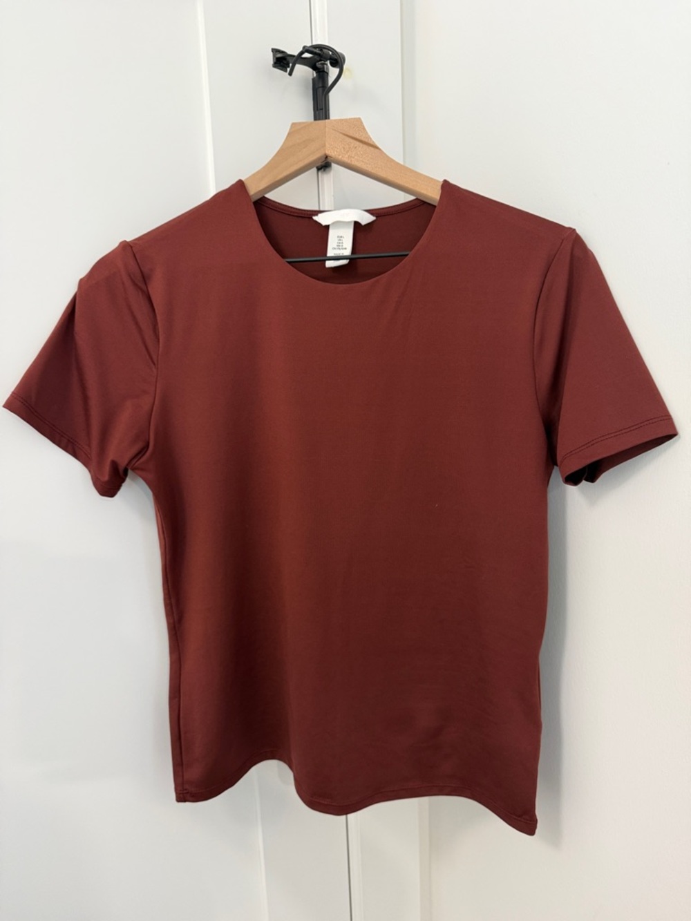 Crew Neck Short Sleeve Shirt - Maroon